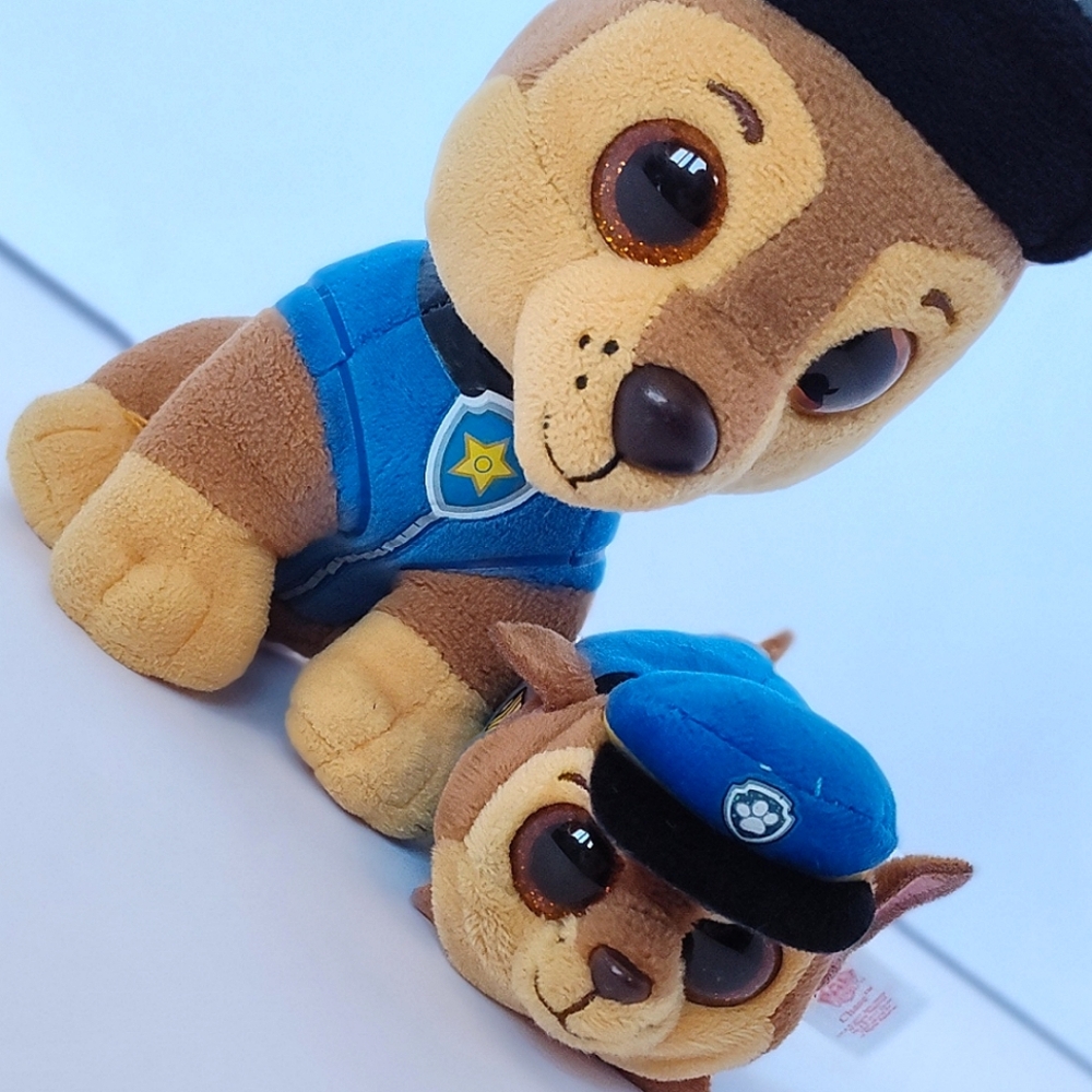 Ty Paw Patrol Beanie Boo/Teenie Tys Chase Beanie Babies Lot